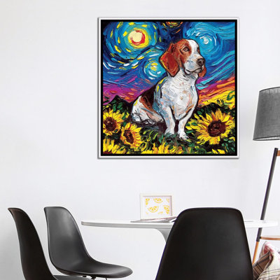 " Basset Hound Night II " by Aja Trier