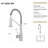 Bothwa Home CUPC Certified 19" Single Handle Kitchen Faucet (Brushed Nickel Finish)-119337384