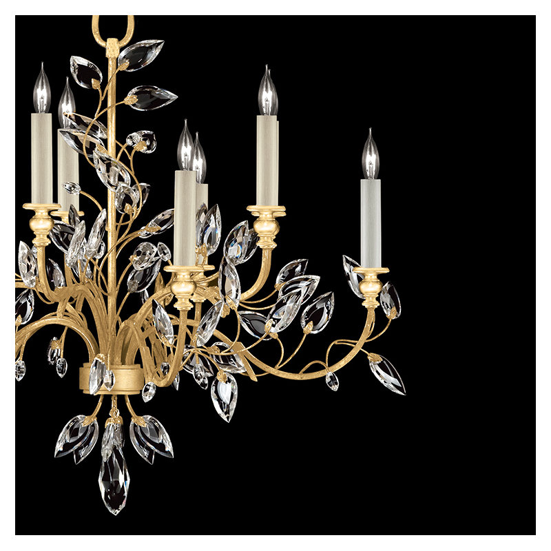 Lustre rond en cristal Crystal Laurel, Or
