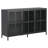 Tadzia Heavy Duty Steel Modern Sideboard with Glass Doors | Adjustable Feet, Large Capacity Storage for Living & Dining Rooms-722784396