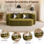 Canapé-lit Eggshell, canapé convertible désossé de 78,74 po avec tissu moelleux doux, mousse 33D haute densité, canapé-lit sans assemblage avec coussins pour le salon-516788062