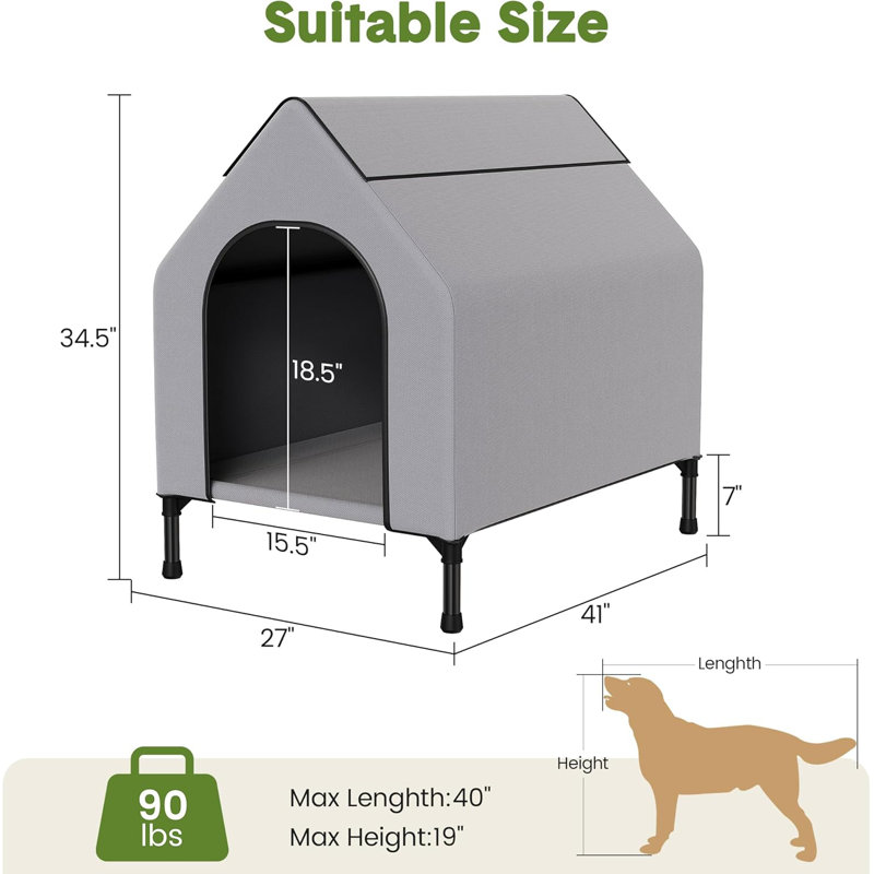 Auvent extérieur pour chien 600D Oxford
