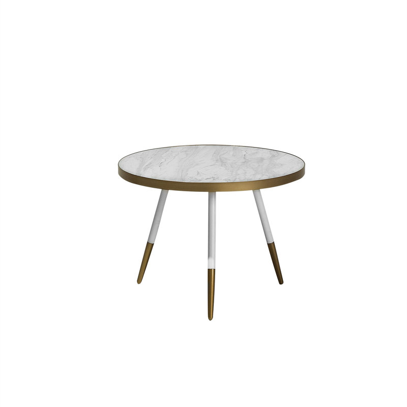 Nicolas Three Leg Coffee Table, Gold, Grey