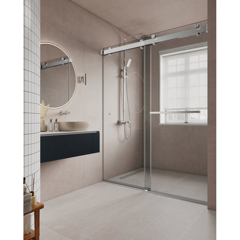  50" – 54” W x 78" H H Frameless Soft Closing Double Sliding Low Iron Glass Shower Doors | 3/8" (10mm) Thickness Clear  Tempered Glass | Easy Clean Coating | Durable Stainless-Steel Hardware | Leak-Proof Precision