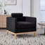 Fauteuil d'appoint de style campagnard de 35,4 po de largeur avec pieds en bois naturel-262476765-262476762