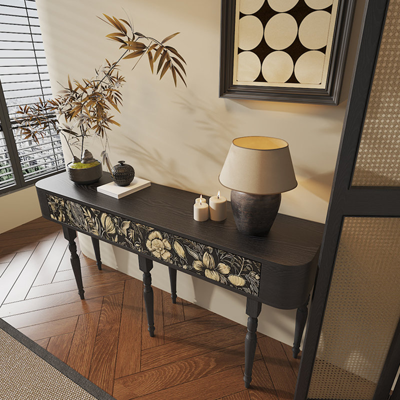 Retro Elegant Console Table, 31.5" H x 62.99" W x 15.75" D
