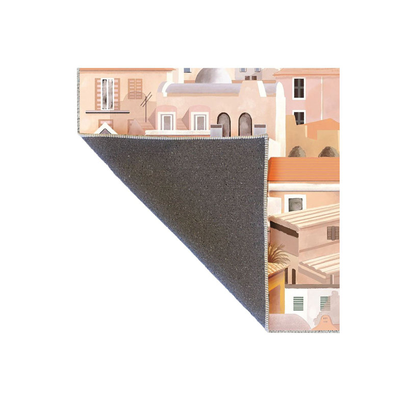 Tapis décoratif moderne Poudre Beige, Tapis de couloir 3 pi 3 po x 6 pi 7 po inclus