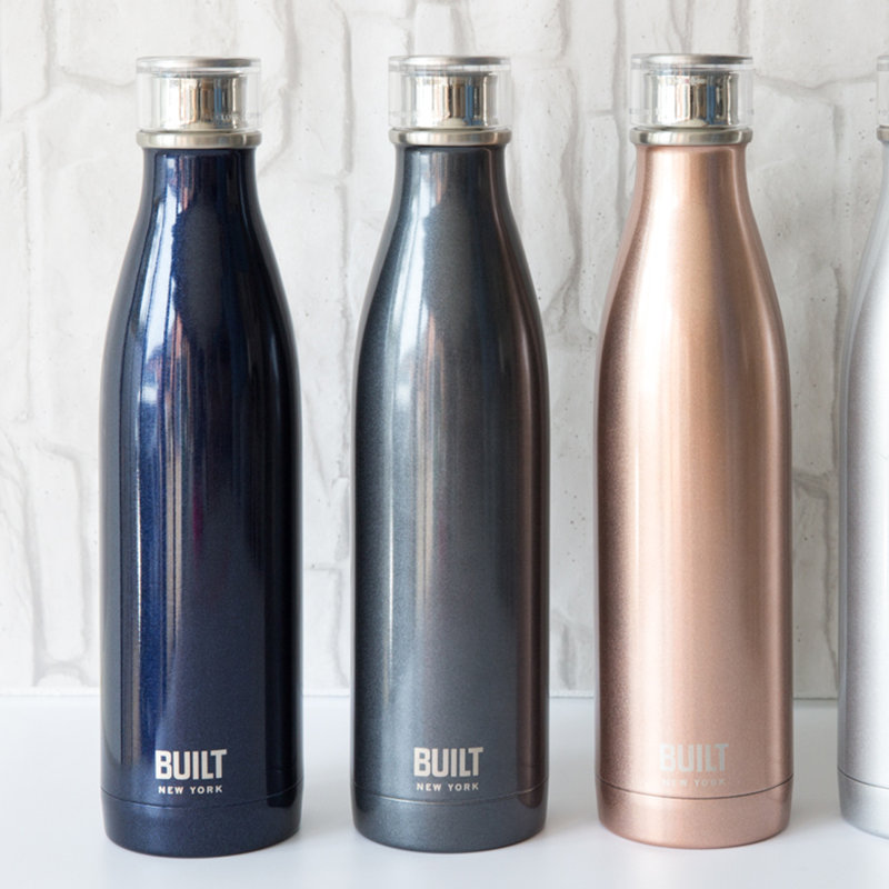 Built Perfect Seal 740ml Stainless Steel Water Bottle, Rose Gold