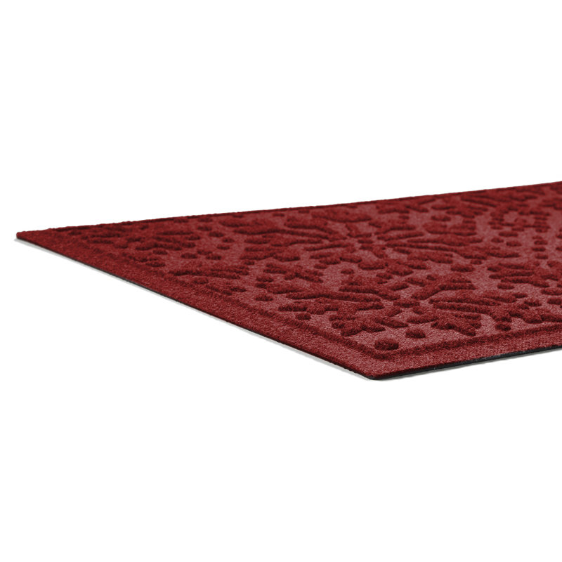 WaterHog® Snowflake 23 in. x 35 in. Indoor Outdoor Doormat, Bronze Red