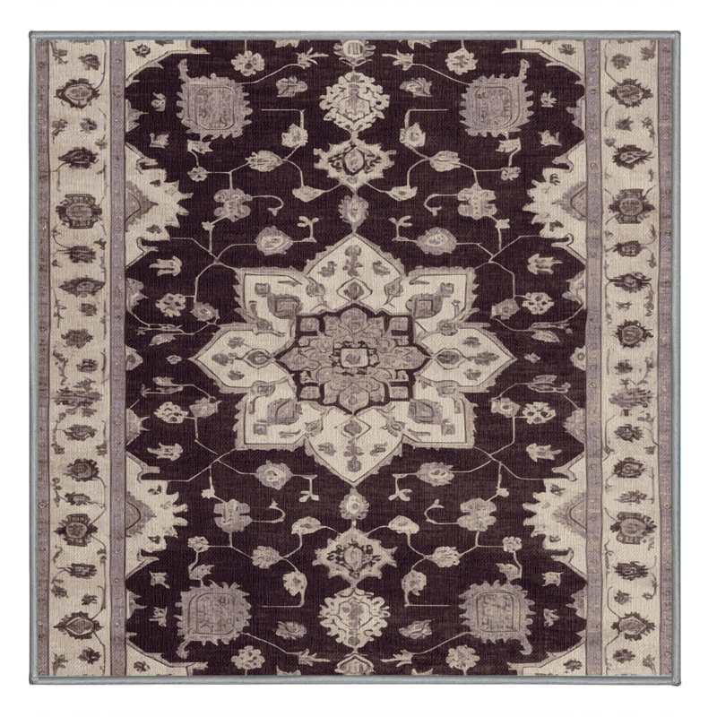 Tapis gris lavable à la machine, Rectangle 8 pi x 12 pi