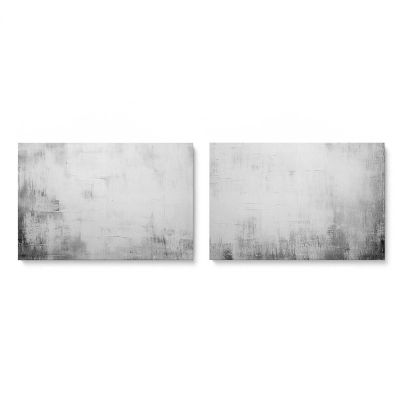 Ensemble de 2 toiles encadrées silencieuses, Toile tendue, H 12 po x l 36 po x P 1,25 po