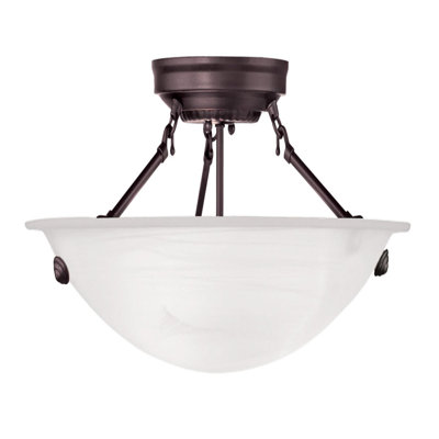Glass Semi Flush Mount