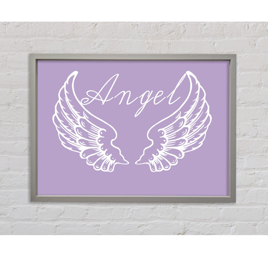 Angel Wings 4 Lilac - Einzelner Bilderrahmen Kunstdrucke auf Leinwand