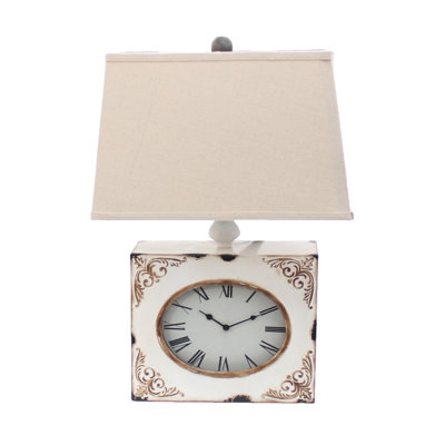 Horloge de table analogique en métal