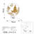 Elegant Wall Lamp, 11.8 x 14.2 x 3.9 inches | 100% Metal, White & Gold Finish | IP 44 Rated, Max 12W, On/Off Switch | Perfect for Glam, Animal & Christmas Decor | Versatile Cable Connection, Stylish Lighting Solution-106854152