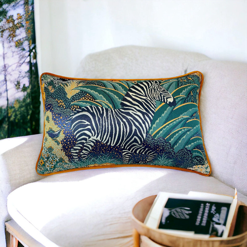 Lumbar Zebra Pillow Cover