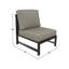 Chaise de patio modulaire d'extérieur sans accoudoirs avec coussins Sunbrella Oltjana-124072328
