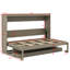Lit escamotable mural avec rangement, armoire-lit pliable avec bureau, miroir central et tiroirs latéraux-1355997553