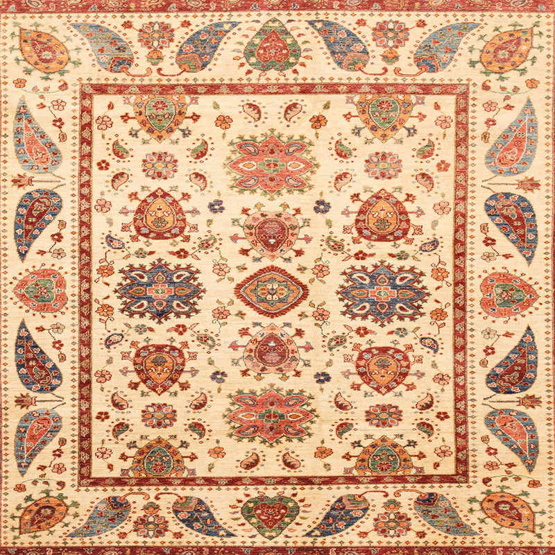 Abstract Indoor Rug, Square 7'