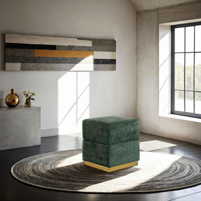 Tabouret à compartiments de style contemporain avec compartiment de rangement contemporain en acier inoxydable