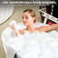 Luxury 63" Freestanding Soaking Bathtub, Matte White, Solid Surface, Engineered Stone, Overflow And Pop-Up Drain, Smooth Finish Surface Drainage, Warm Tub Environment