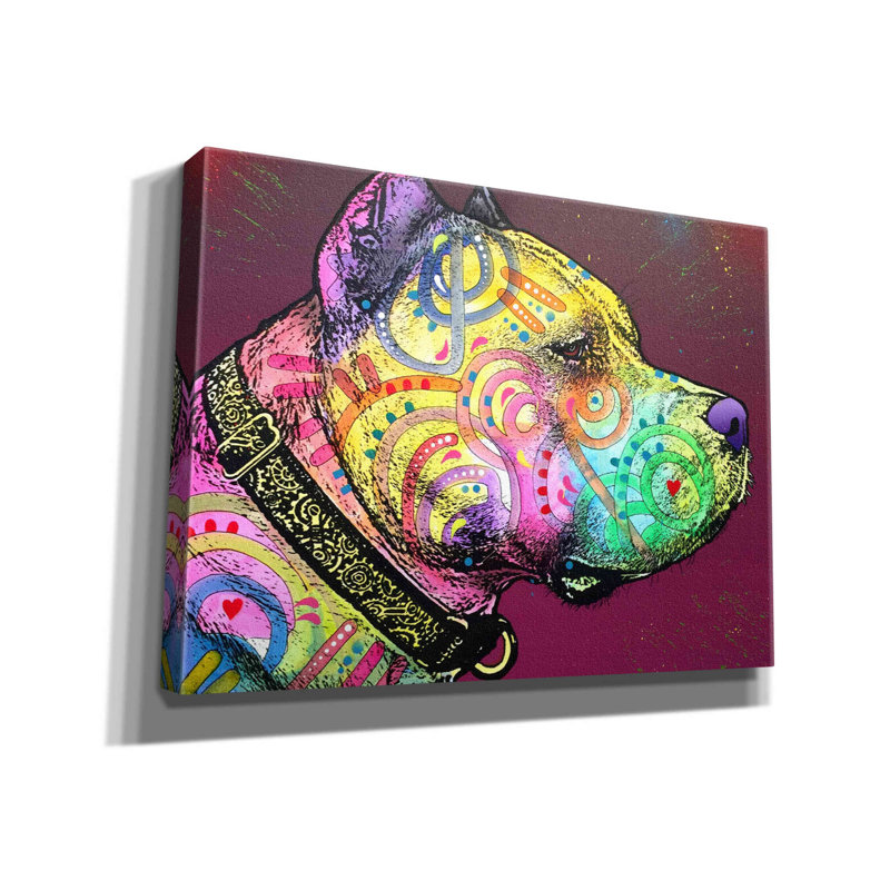 «Pitbull Soul» par Dean Russo, estampe numérique sur toile, H 40 po x l 54 po x P 1,5 po