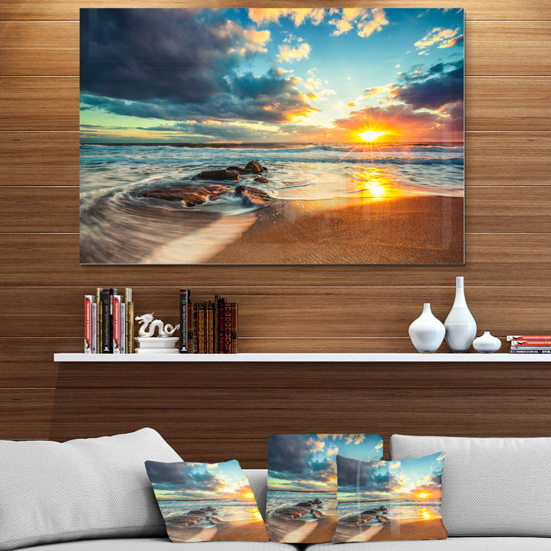 «Beautiful Cloudscape over the Sea», impression, Métal métal, H 34 po x l 44 po