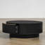 Ensemble de meuble télé et de table basse de salon 2 pièces, pour téléviseur de 70 po ou moins, console média cannelée et table de rangement ronde de style campagne moderne-132435006