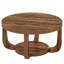Table de conversation à 2 niveaux, table de centre circulaire, table basse