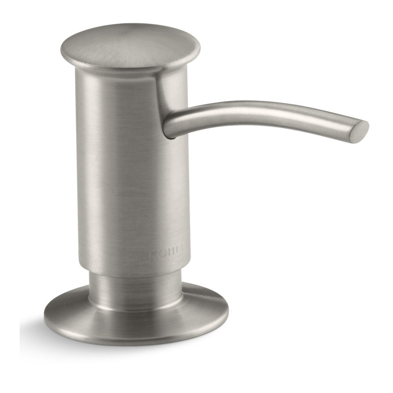 Contemporary Design Refillable Soap Dispenser, Lotion Dispenser for Bathroom or Kitchen, Vibrant Stainless