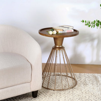 Table d'appoint en pin rétro