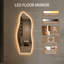 Miroir mural pleine longueur 65 po x 25 po à DEL, miroir de forme irrégulière en verre trempé de forme organique avec éclairage réglable, miroir décoratif moderne pour vestibule de chambre à coucher