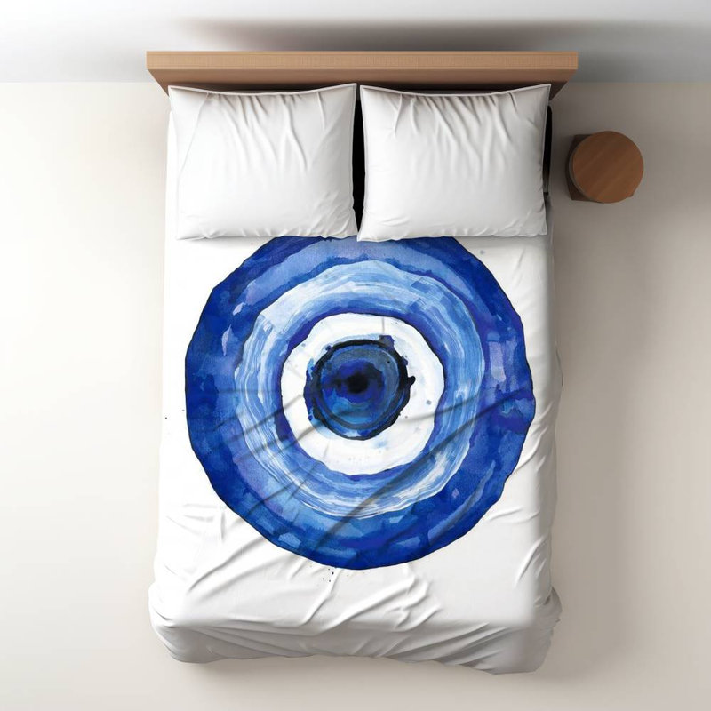 Polyester Sateen Duvet Cover, Twin Duvet, Blue Milky Way