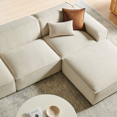 Ensemble de canapé modulaire avec repose-pieds 4 pièces Arielle