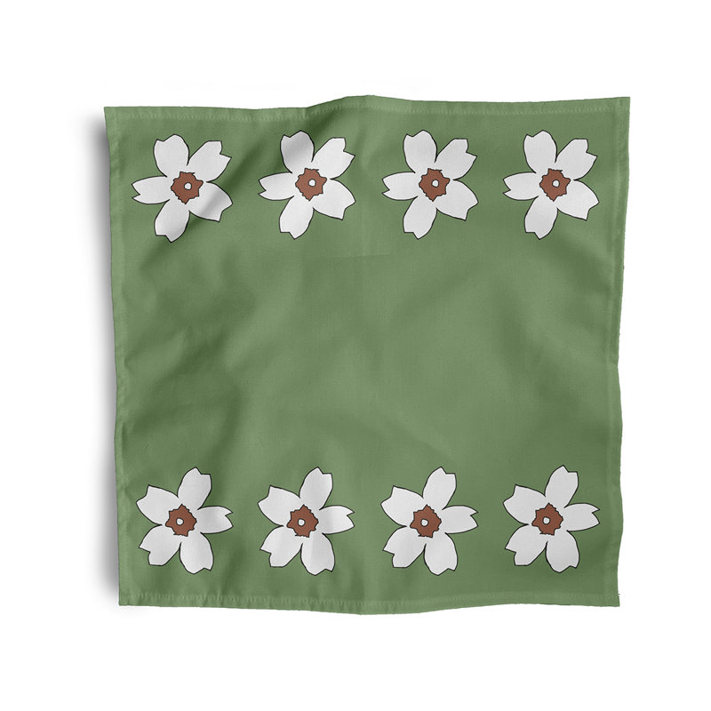 Serviette Brainard, L 18 po x L 18 po, Rouge / Beige