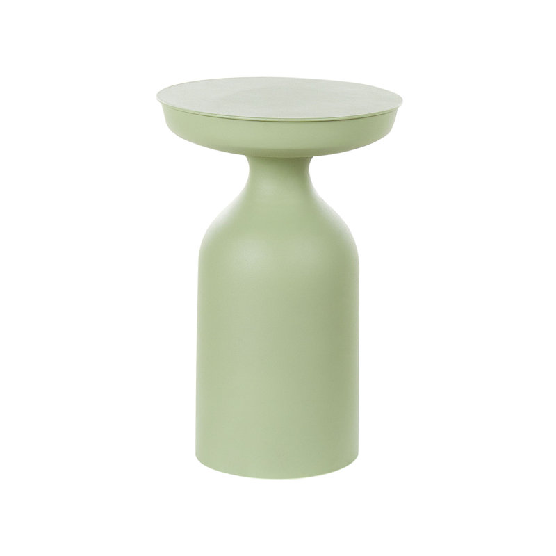 Anacelis Pedestal End Table, Green