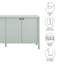 Buffet blanc festonné 4 portes Emmeline-106714566