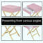 Table de bout moderne avec tiroir Coleen - finition rose et or, base robuste en chrome, table d'appoint compacte pour le salon, la chambre à coucher et les petits espaces
