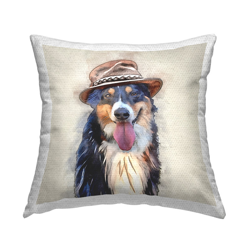Coussin Collie Dog Happy Hat