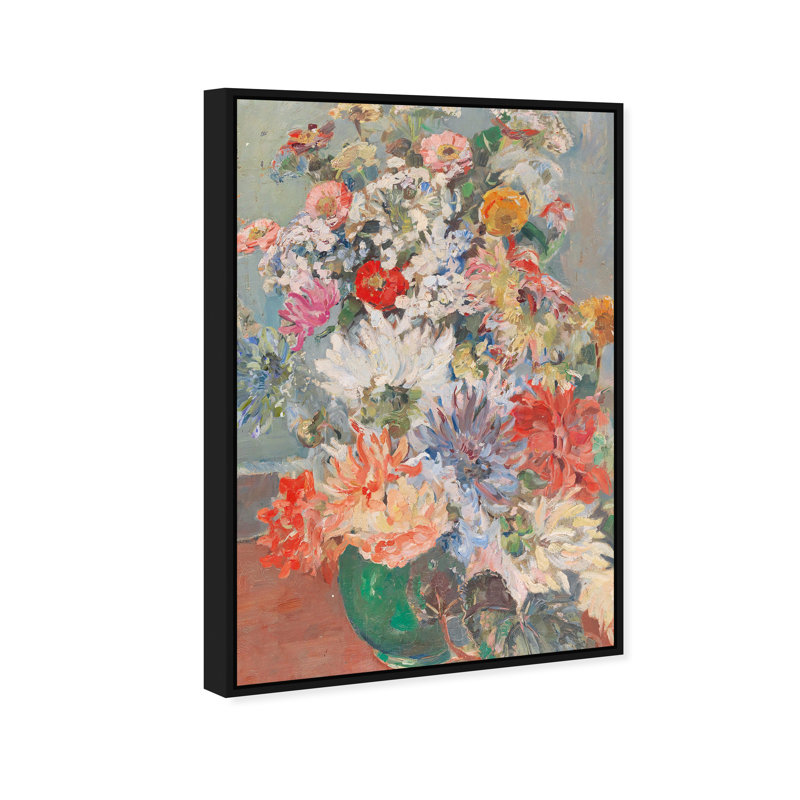 August 1906 Still Vase LR Canvas Floral & Botanical Print by Oliver Gal, Black Frame, 10 x 15, 46"H x 31"W, Black Frame