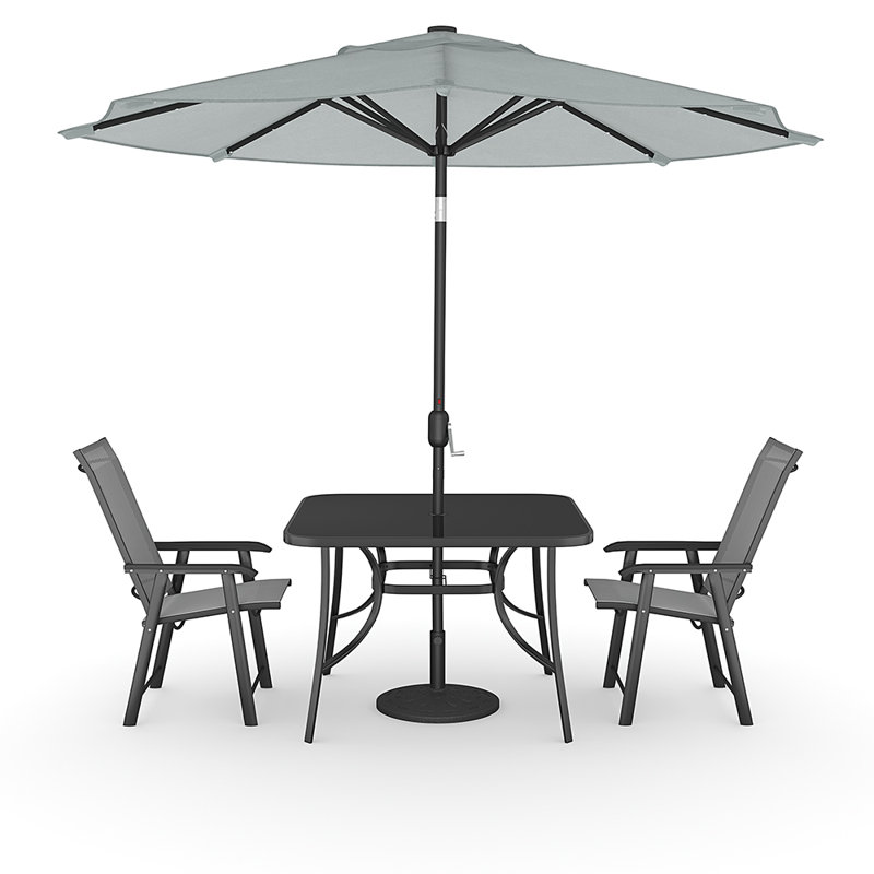 Ammamaria 2 - Person Patio Dining Set with Square Table
