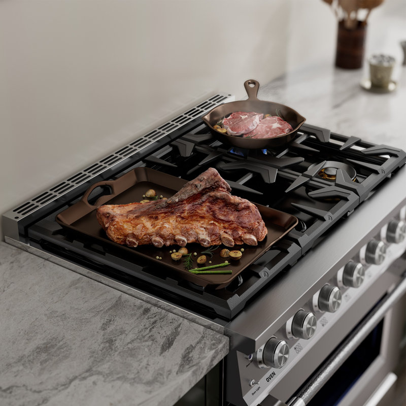 36 In. Slide-in Gas Range, 5.2 Cu Ft Convection Oven, 6 Sealed Burners, Convertible To Propane In Stainless Steel