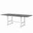 7-Piece Updated 76.9Inch Extendable Trestle Dining Table Set With Removable Leaf