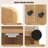 Freestanding Bookshelf with Doors 2 Storage Cabinets and 5 Cubbies 2 Anti-tip Kits Natural
