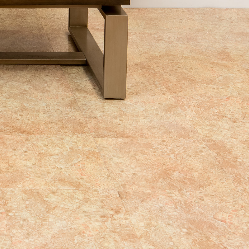 Carrelage en vinyle beige 12 po x 12 po x 1,2 mm de mosaïque antique Tivoli
