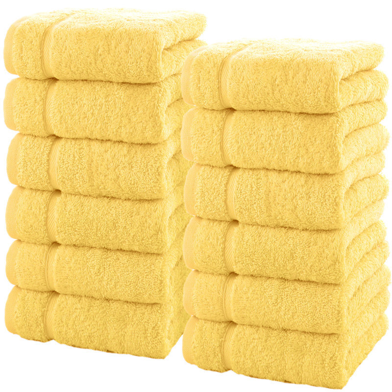 Washcloth Set Premium Original Turkish Cotton, Hotel Quality For Maximum Softness & Absorbency For Face, Hand, Kitchen & Cleaning (Washcloth Set)