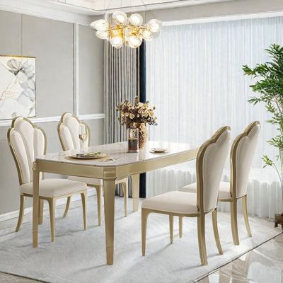 French style modern rectangular dining table sets