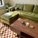 Walker Checkered Burnt Orange/Cream Shag Area Rug