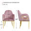 Chaise de salle à manger revêtue de velours Mansel-1267803160-1267803161