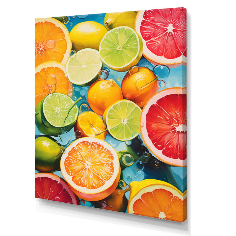 Collage alimentaire Maynse, Toile tendue, H 40 po x l 30 po x P 1,5 po
